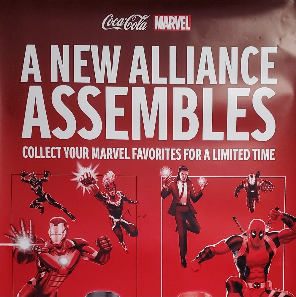 Coca-Cola x Marvel 2024 Promotional Window Cling